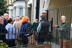 Cabalcade - Andrew Overton speaks outside the former premises of his family's taxi dealership