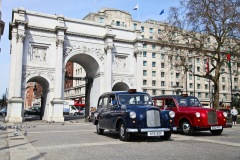 Cabalcade - cabs arrive at Marble Arch, the final destination