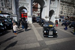 Cabalcade - cabs arrive at Marble Arch, the final destination