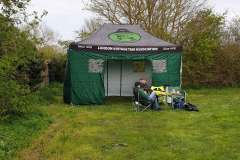 Carry on Cabby 2019  - the LVTA Cab Shelter gazebo put t good use on a damp day