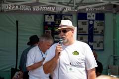LVTA 40th - organiser Gary performs at the mike