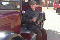 Beardmore Motors legend the late Roy Perkins Roy takes a break when filming