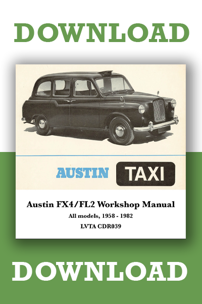 AUSTIN FX4D TAXI & FL2D HIRE CAR 1959-65 ESSO MAINTENANCE & LUBRICATION CHART 
